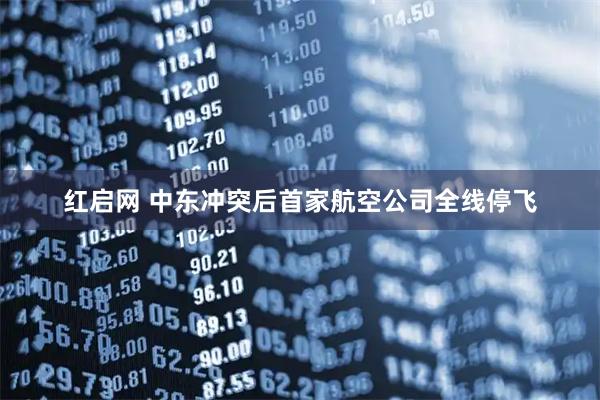 红启网 中东冲突后首家航空公司全线停飞